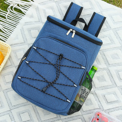 Damen Isolierter Kühlrucksack mit elastischen Außentaschen und ergonomischen Schultergurten Brehn