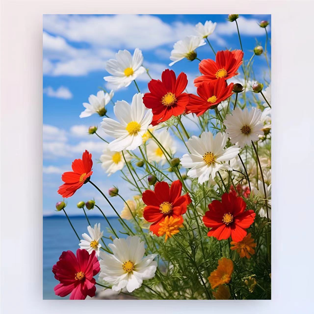 Zeitgenössischer Lotus-Blumen-Canvas-Kunstdruck Brehn