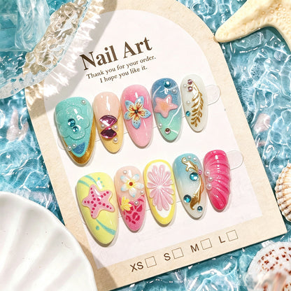 Dekorativer Press-On Nagelkunst Set mit Zubehör