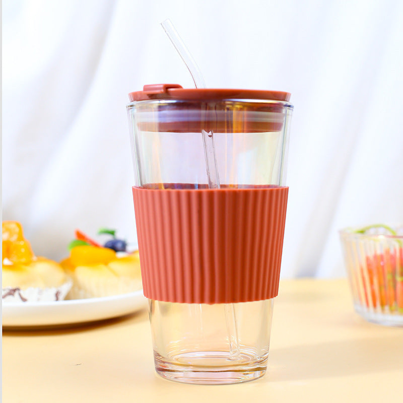 Damen multifunktionale Trinkbecher mit integriertem Silikonüberzug und hygienischem Deckel Brehn
