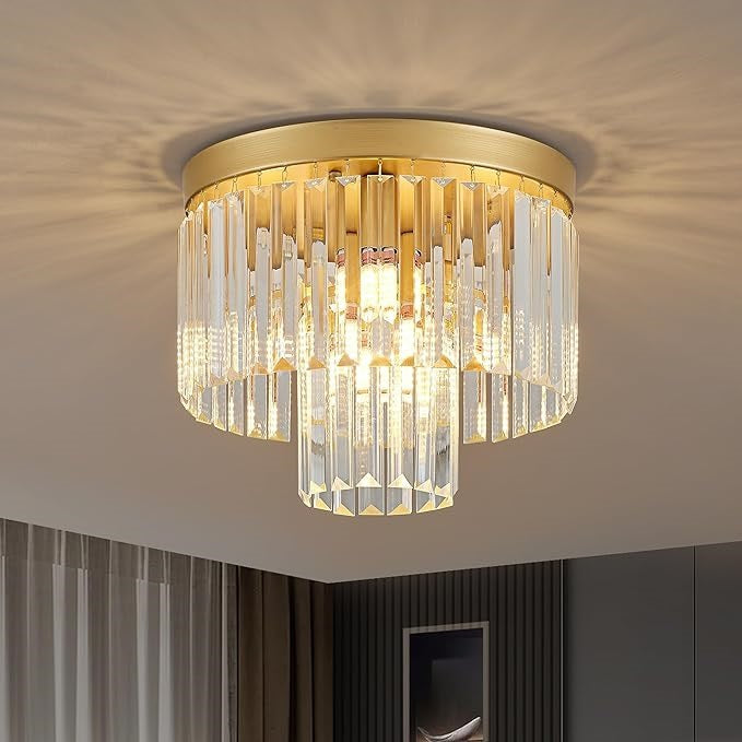 Moderne Kristall Deckenleuchte Flush Mount