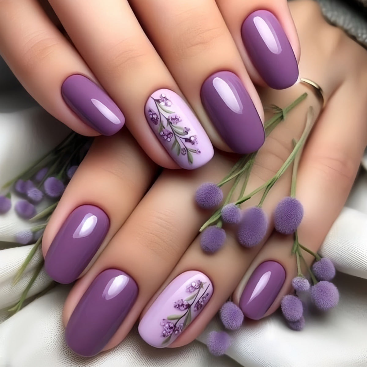 Floral Akzent Nagelkunst Verlängerungen Brehn