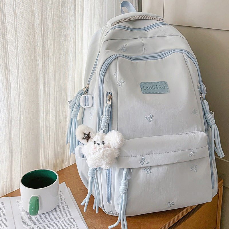 Stylischer Mehrfach-Taschen-Rucksack mit Anhänger Brehn