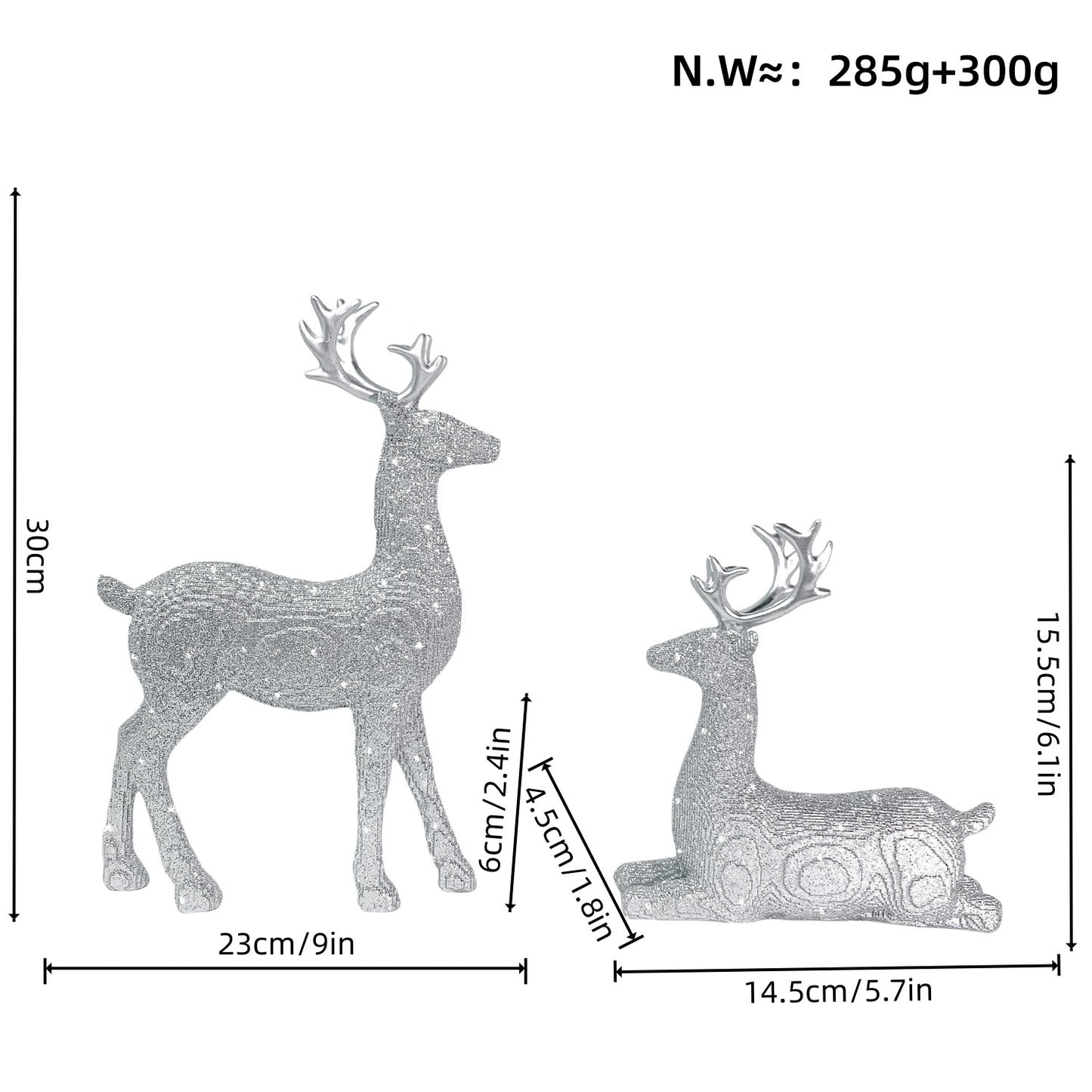 Elegante Weihnachtsdeko in Form von Rentieren Brehn