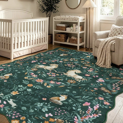 Florales Patchwork-Teppich