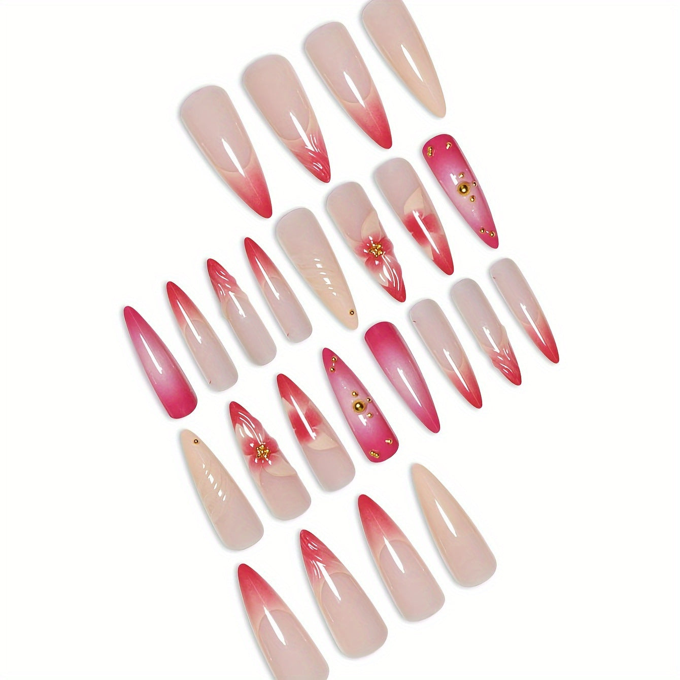 Dekorativer Press-On Nagelset Brehn