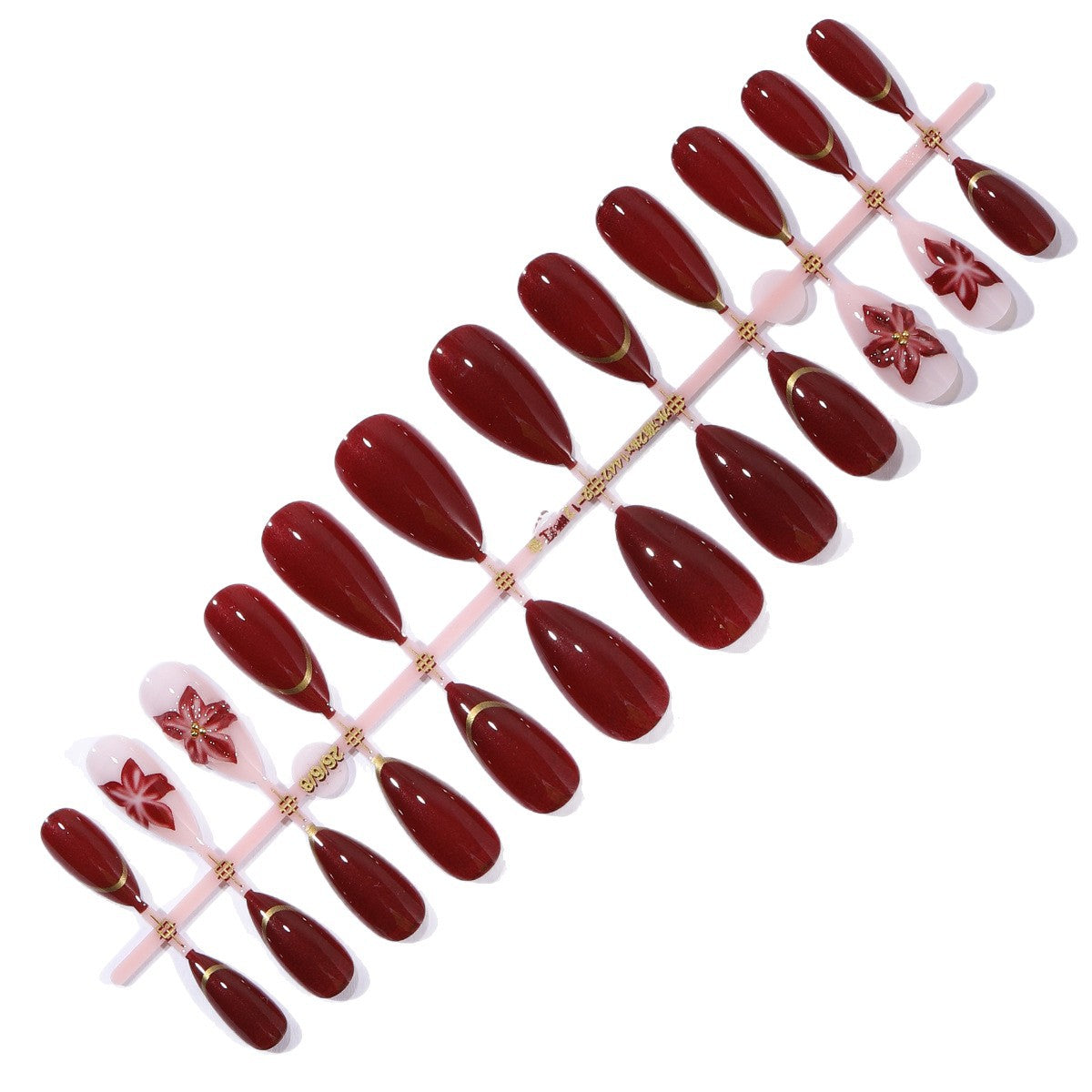 Elegante florale Akzent Stiletto-Nagelkunstverlängerungen Brehn