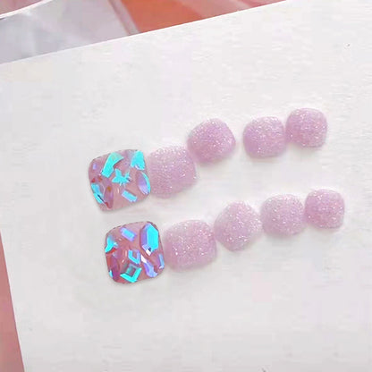 Funky Geometrische Press-On Nagelset