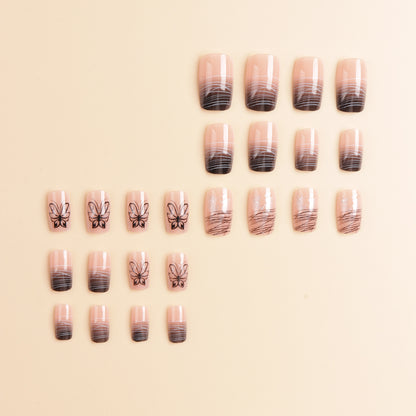Elegante Schmetterlings-Themen Druck-Nagelkunst Brehn