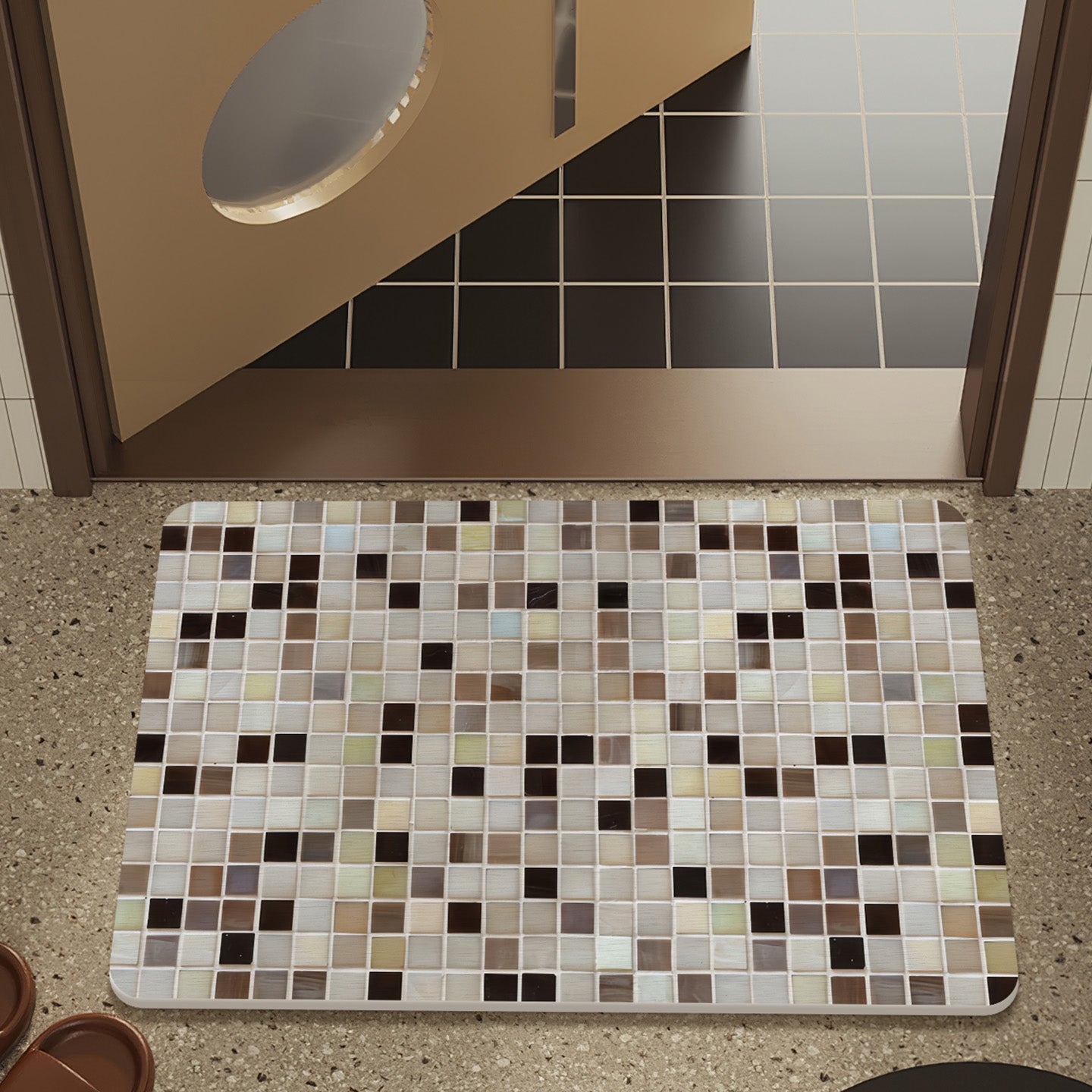 Mosaik Design Badmatte Brehn