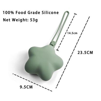 Silicone-Stern-Beißring mit Sicherheitsgurt und Schnellverschlussclip