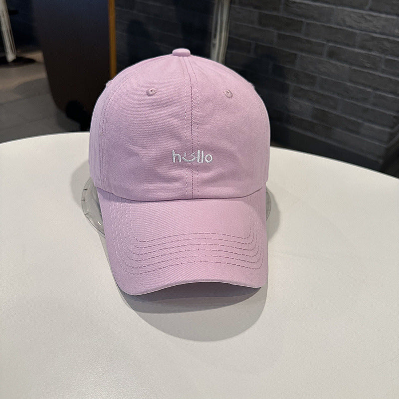 Unisex Casual Baumwoll-Baseballmütze mit gestickter Botschaft Brehn