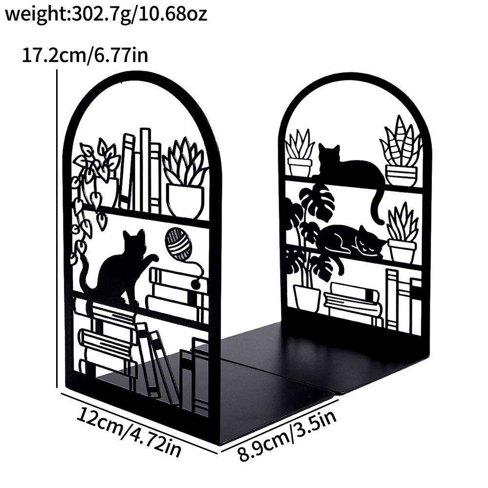 Kat Silhouette dekorative Buchstützen
