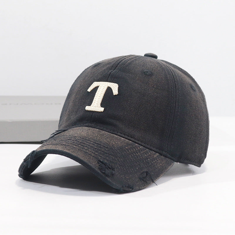 Herren Distressed Denim Cap Brehn