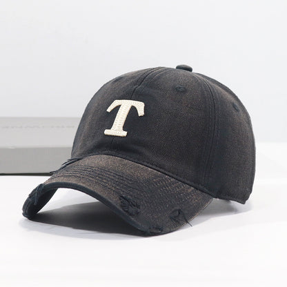 Herren Distressed Denim Cap Brehn