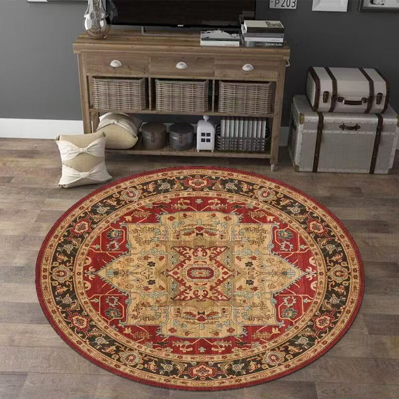 Vintage-inspirierter runder Teppich