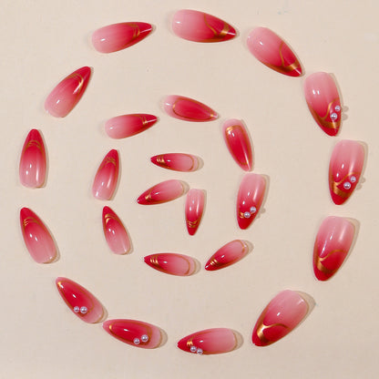 Elegante 3D Perlen Akzent Nagelkunst Verlängerungen Brehn