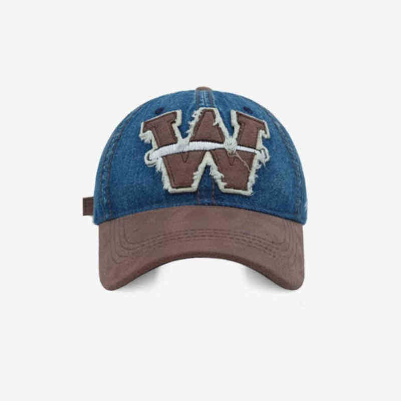 Herren Zerrissen Denim Baseball Cap Brehn