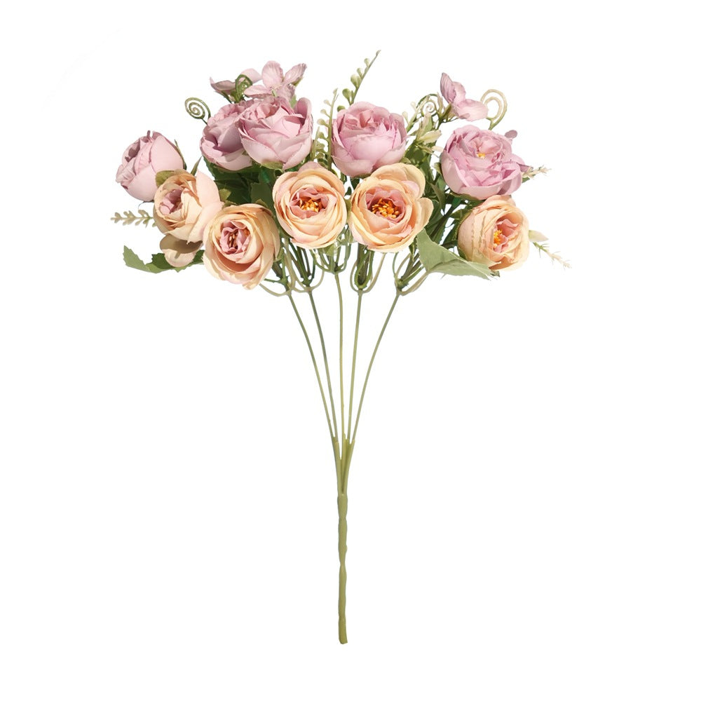 Lebensechter Rosenstrauß Stiel