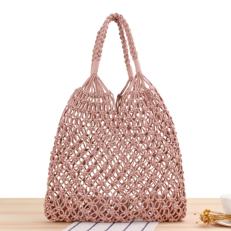 Handtasche Aus Robustem Handgeknüpftem Netzmaterial Brehn