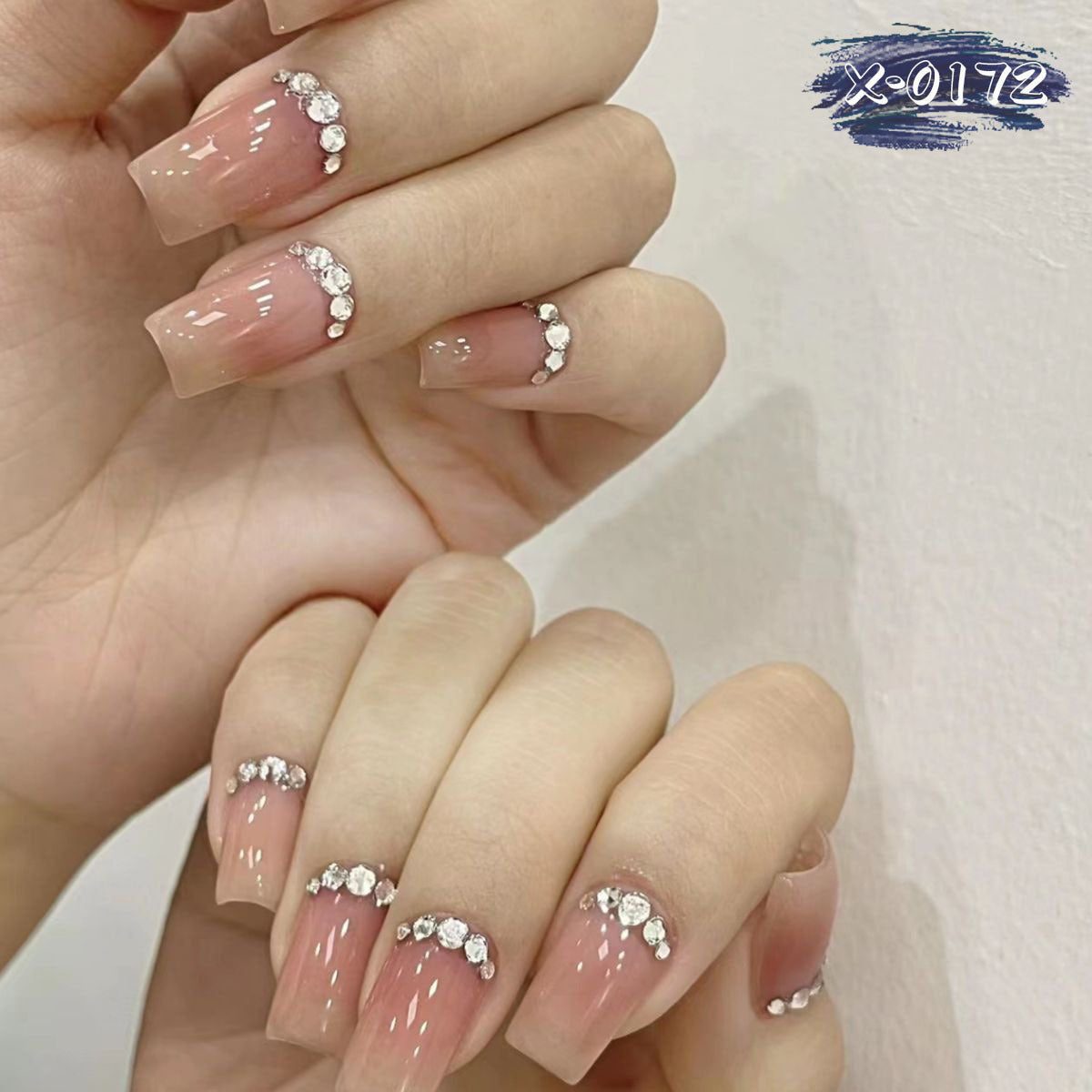 Elegantes Strass Akzent Nagelkunst Set