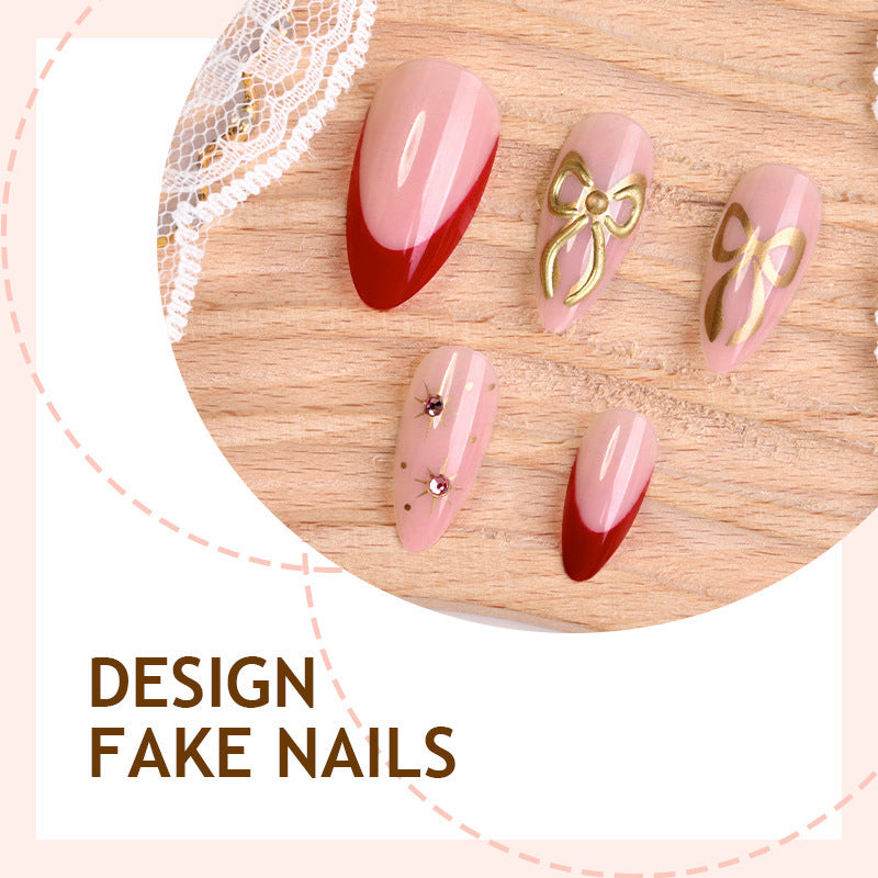 Designer Kunstnagelset mit elegantem Spitzen-Design Brehn