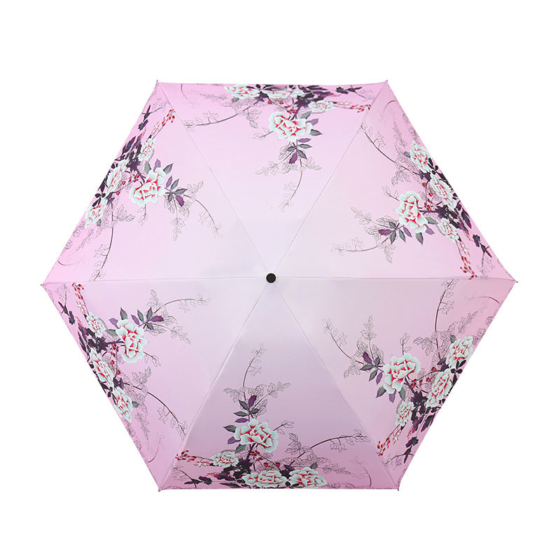 Damen Eleganter Regenschirm mit exquisitem Blumenmotiv Brehn