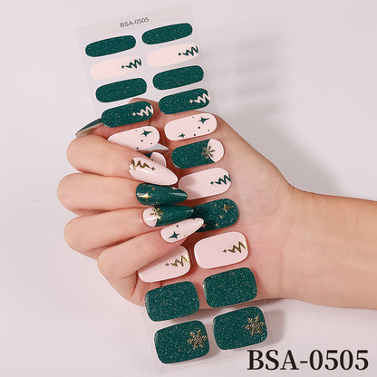 Künstlerische florale Nail Wraps