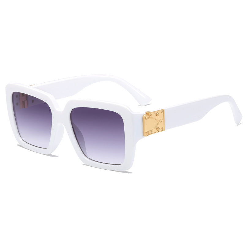 Damen oversized modische Sonnenbrille mit luxuriösen Metallakzenten Brehn