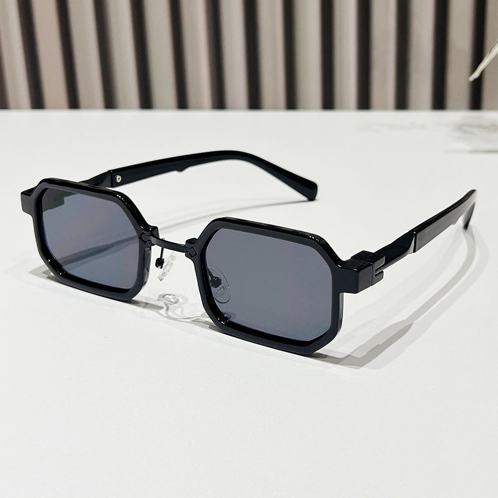 Moderne geometrische rechteckige Sonnenbrille Brehn