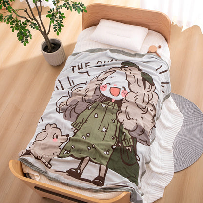 Damen Kuscheldecke mit bezauberndem Tiermotiv Brehn