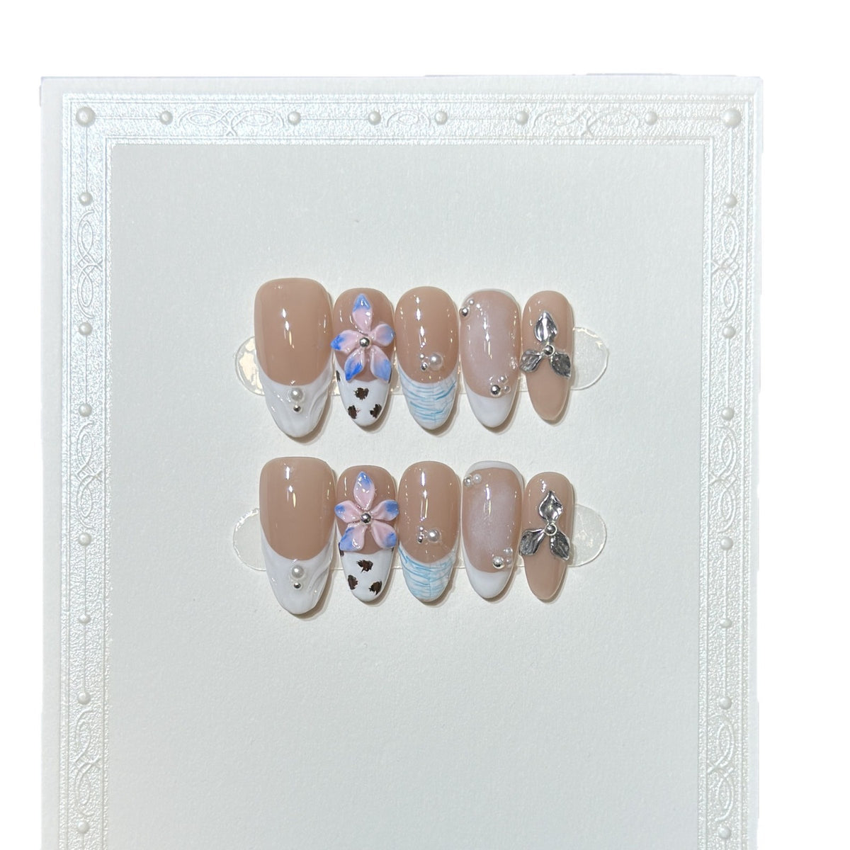 Blumenverzierte Press-On-Nagelkunstset Brehn 1788224030