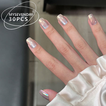 Premium Glänzendes Press-On Nagelset Brehn