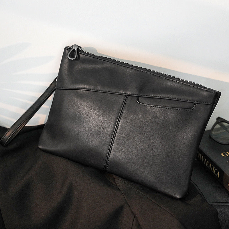 Elegante Leder-Clutch Brehn
