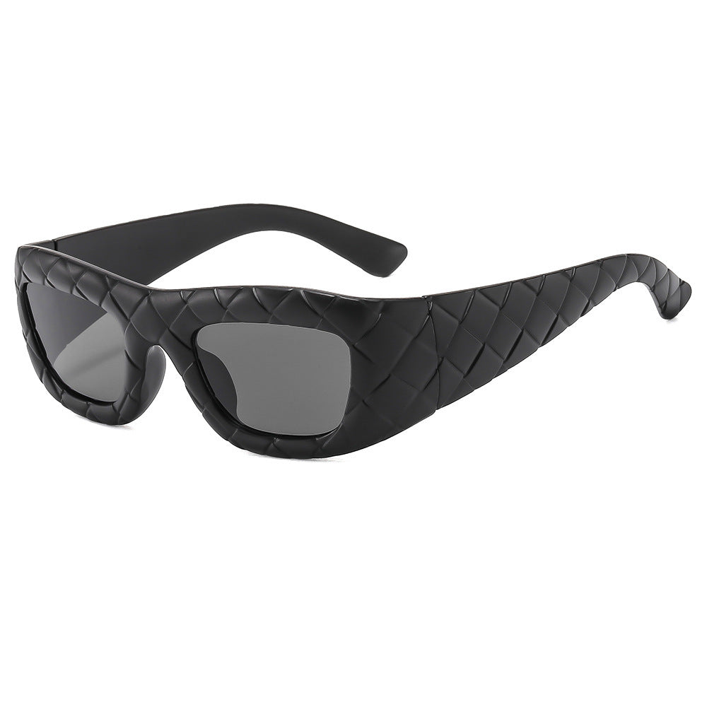 Damen extravagante Sonnenbrille mit strukturiertem Rahmen Brehn