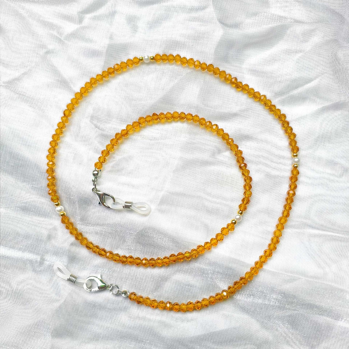 Elegante Brillenhalterkette mit Bunten Perlen Brehn