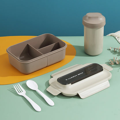 Vielseitige Auslaufsichere Bento Lunchbox mit Eingebautem Besteckset