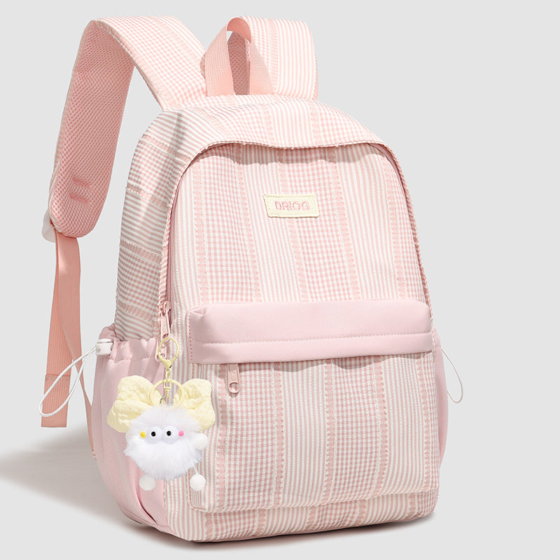 Geometrisch gemusterter Schulrucksack