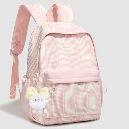 Geometrisch gemusterter Schulrucksack