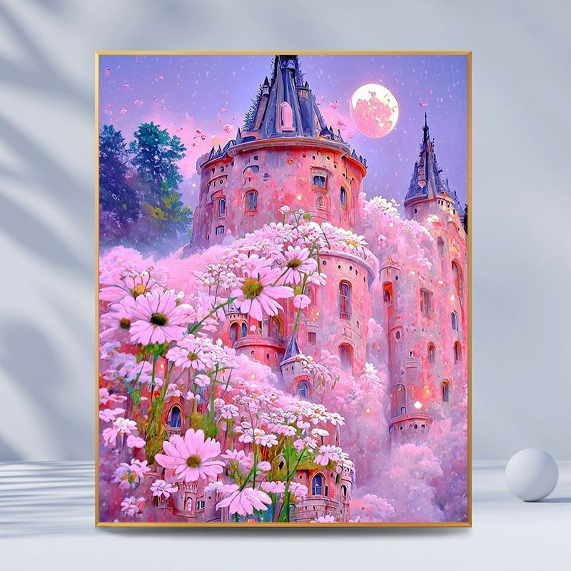 Fantasy Castle Landschaft Leinwand Kunst Brehn