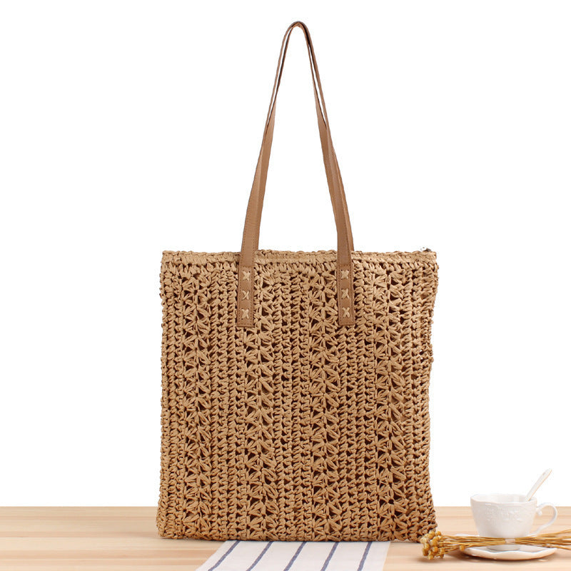 Strandschultertasche Aus Handgefertigtem Naturmaterial mit Robustem Design Brehn