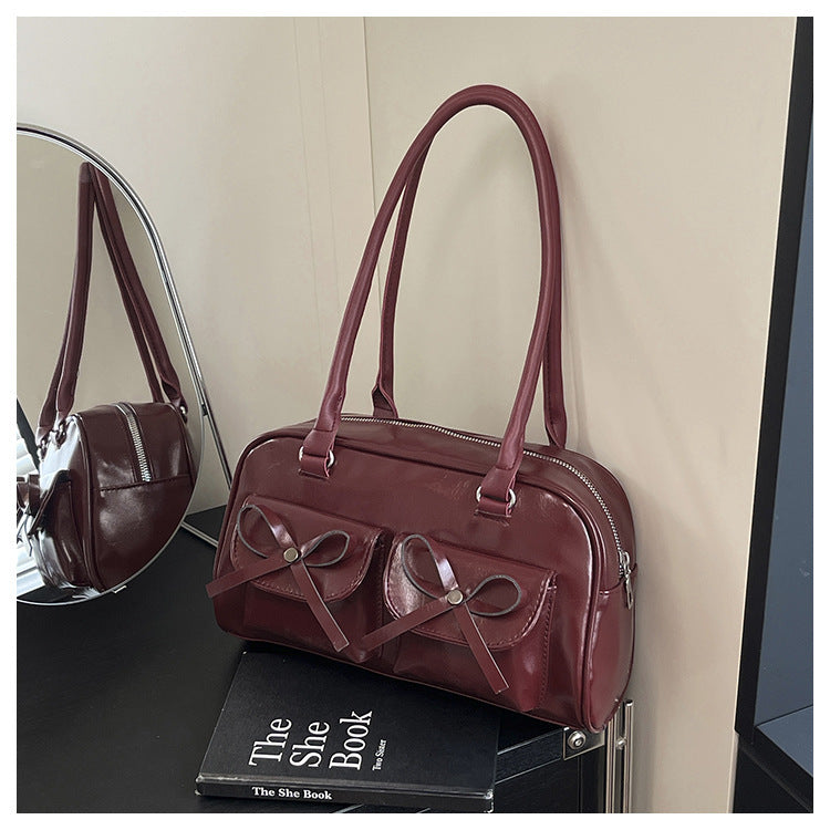 Stilvolle multifunktionale Handtasche mit Schleifendetail Brehn