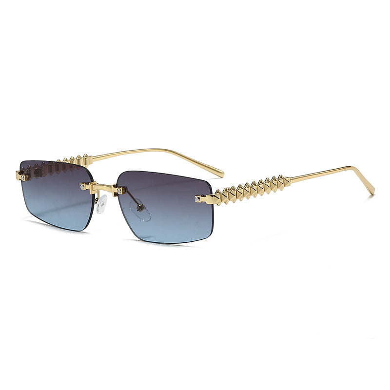Damen modische rechteckige Brille mit extravaganten Akzenten Brehn