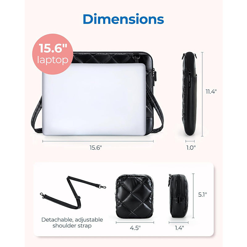 Gepolsterte Laptop-Tasche mit Abnehmbarem Schultergurt Brehn