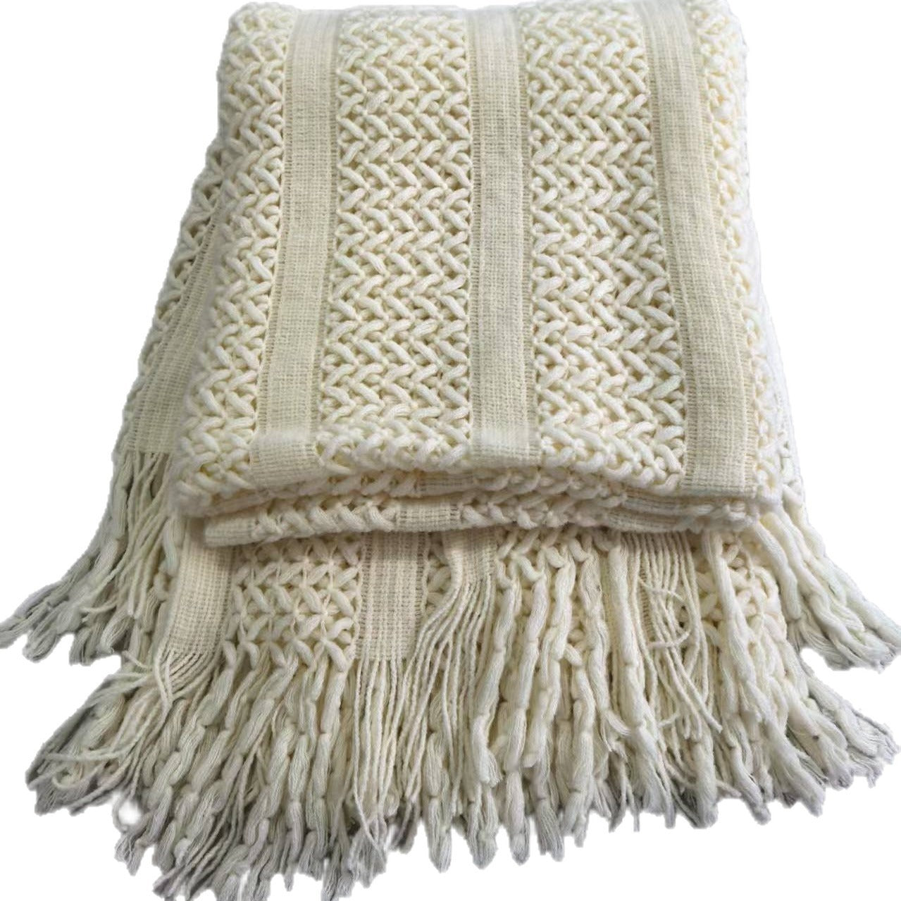 Strukturierte Strickdecke Brehn