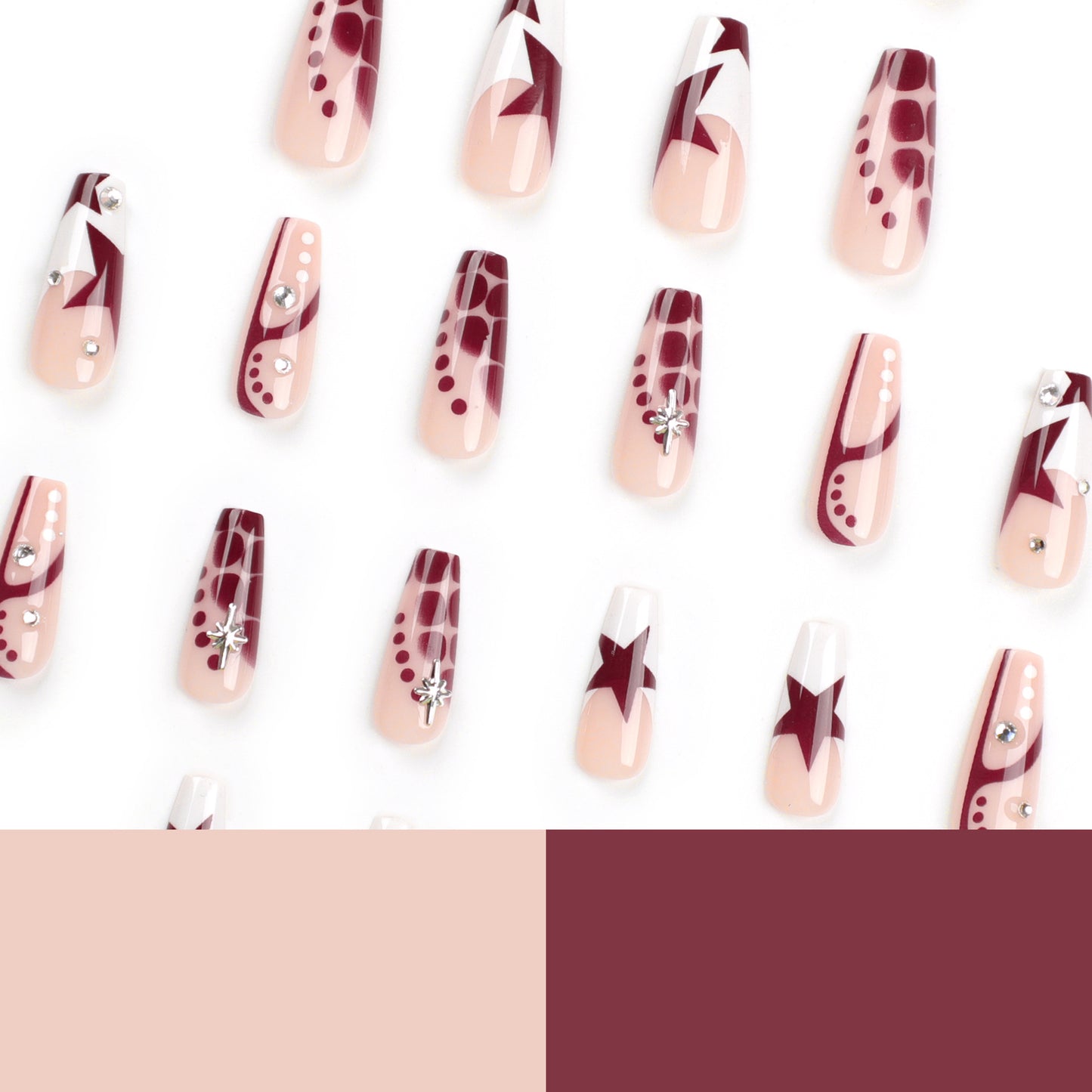 Dekoratives Press-On Nagelset Brehn