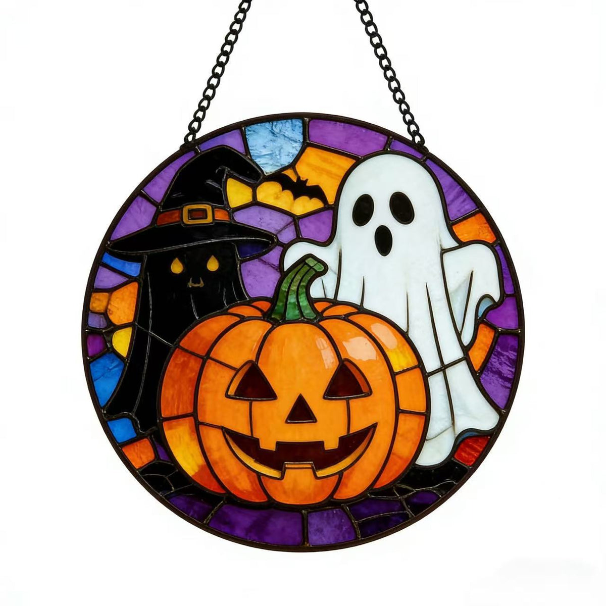 Dekorative Totenkopf Buntglas Wandkunst Brehn
