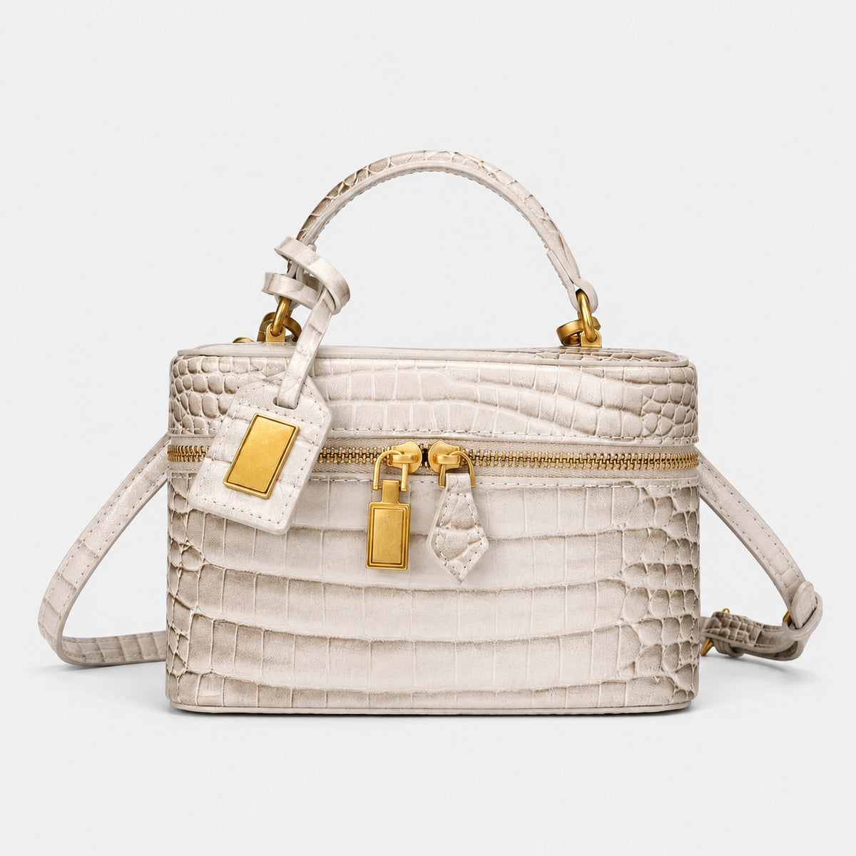 Gepolsterte Leder Handtasche