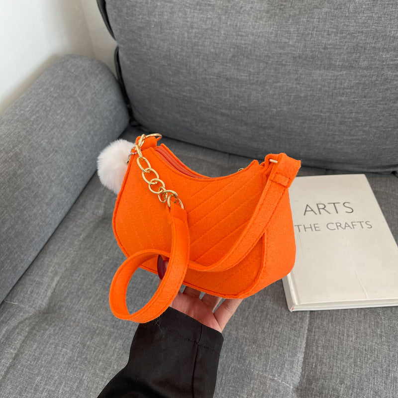 WoStylish Kunstfell Mini Handtasche Brehn