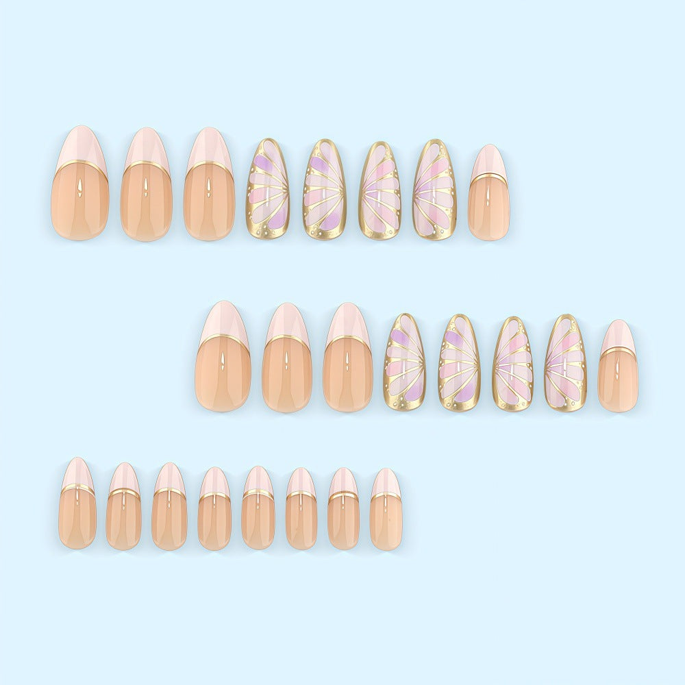 Kunstnagelset mit elegantem geometrischem Design Brehn